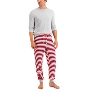 Family Pajamas Mens Striped Pattern Pajama Size:XX-Large Color:Red Stripe